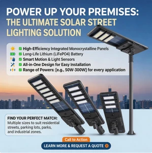 IP65 Integrated Solar Street Light Outdoor Waterproof Solar Street Light with Intelligent Human Motion Sensing High Brightness