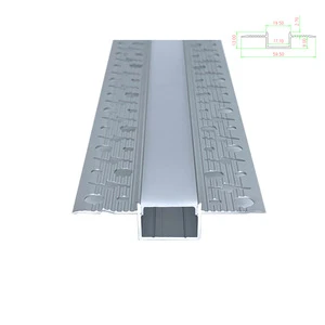 2020 Lightning Round Hole Lace Embedded Line Lamp Groove Housing Ceiling Suspended Ceiling Recessed Line Lamp Profile