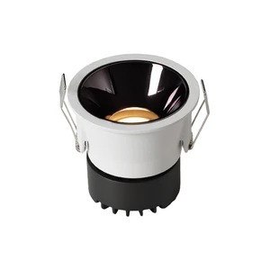 High Color Rendering COB Concealed Embedded LED Black Cup Optical Anti-Glare Home Decoration Spotlight
