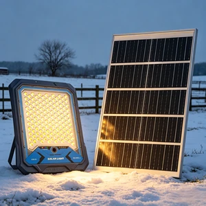 Super Bright Solar Floodlight Outdoor Waterproof Lighting Split Courtyard Lamp Emergency Portable