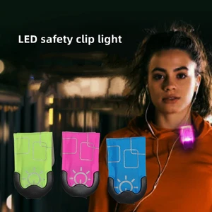 USB Rechargeable LED Reflective Safety Light Clip-On ABS Silicone Material Packaged Bag for Reflective Sports Entertainment