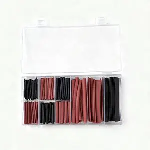 Heat Shrink Tubing Sleeves 225pcs PE 2:1 Shrink Ratio 0.8-6.4mm Inside Diameter Kit for Wrapping and Protecting Cables