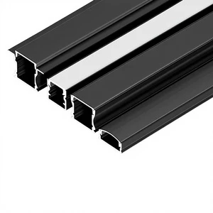 Black LED Linear Light Recessed Strip Light Built-in Aluminum Alloy Ceiling Light Fixture