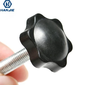 Inch M4 M5 M6 M8 Metric Threaded Clamping Thumbscrew Black Star Torx Plastic Handle Tighten Grip Knob Thumb Screw