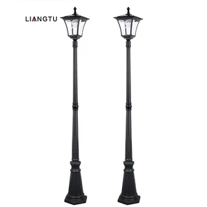 New Design Aluminum 30w Solar Pole Light Waterproof IP65 Outdoor Courtyard Road Solar LED Garden Light