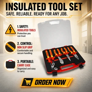 Professional VDE 1000V Insulated Electrician Tool Set 4PCS Combination Pliers Screwdrivers IEC 60900 OEM Manufacturer