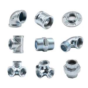 2 Inch Low Pressure Furniture Galvanized Malleable Iron Pipe Fittings Elbow and Cap 90/45 Degree