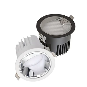 Anti Glare Die-casting Aluminum Asymmetric Round Ceiling Washer Down Light Spot Lights COB Recessed LED Wall Washing Downlight
