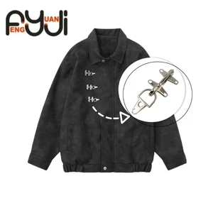 Zinc Alloy Belt Buckle Aircraft Shape Pair Button Lobster Clasp Coat Jacket Hasp Buckles for Clothing Accessories Fireman Clasp