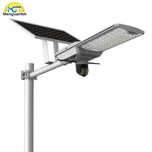Outdoor Security Solar Street Light 4G Wifi All-in-One CCTV Camera Night Vision Motion Two-Way Audio Cloud