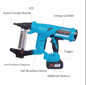 Toua Dccn40A Lithium Battery Electric Cordless Steel Nail Gun Nailer