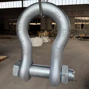OEM 800-1200 Ton Heavy Duty US Type Galvanized Bow Shackle Lifting Chain Shackle