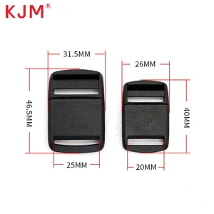 Custom Logo Pom Black 20mm 25mm 32mm Side Release Buckle For U-shaped Pillow Belt