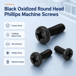 PM Black Screw Cross Slotted Round Head Electronic Small Screw Micro Pan Head Screw M1/M2/M3/M4/M5