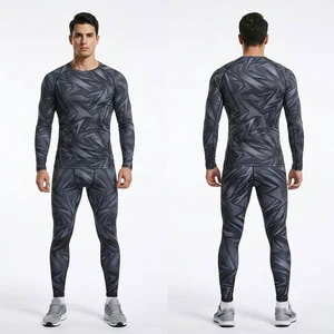 Unisex Full Sleeve Compression Rash Guard Set Seamless Quick Dry Printed UPF50 Eco-Friendly Breathable Fitness Wear Sportswear