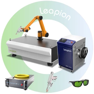 2000W CNC Fully Automatic Robotic Portable Fiber Laser MIG Welding Equipment, with Robotic Arm.