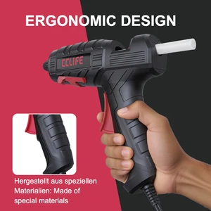 Professional 60W Hot Glue Gun for Art Projects Handicrafts & Home Maintenance 11.2mm Glue Stick Power Indicator Non-Slip Grip