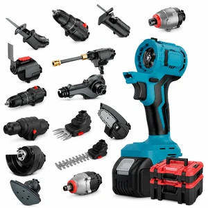 OEM 16-in-1 Cordless Power Tool Combo Kit with Lithium Battery Impact Drill Multi-Tool Set and Carry Case for Home Use