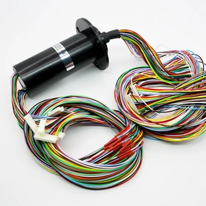 Industrial Mini Slip Ring 36 Circuits 2A 28mm OD Compact Brush Contact Capsule Rotary Connector for Automation Tools