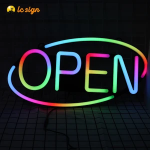 LC Quality Promotional Custom Neon Barber Shop Led Open Sign