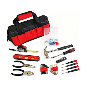 Professional 138-Piece Hand Tool Set General Household Repair Tool Kit with Portable Tool Bag for Home DIY and Maintenance