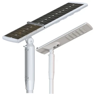 Super Bright All-in-One Solar LED Street Light with Self-Cleaning Aluminum Shell Power Supply Via Battery IP65 Rated