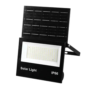 Solar Led Flood Light 300W High Lumen ABS IP66 Landscape Outdoor 270 Beam 6000K Daylight Dimmable CE Certified 2-Year