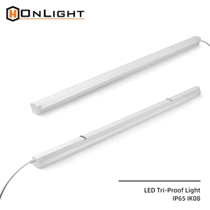 Moisture Waterproof SMD2835 LED IP65 Tri-proof Light IK08 Rating Warehouse Batten Lamp Indoor Vapor Tight Linear Fixture 120