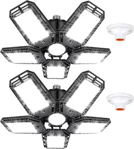 Factory Wholesale LED Garage Lights Deformable Adjustable Panels Garage Workshop Basement Ceiling Car Led Parking Garage Light