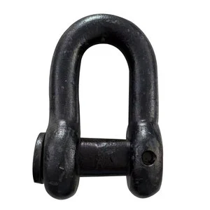 High Quality China Manufacturer Powder Coated Black Anchor US Type Chain Shackle for Mining and Lifting