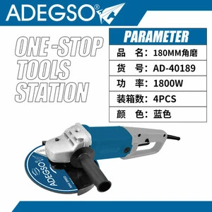 1800W 180MM Cordless Angle Grinder with 20V Battery Factory Supply Power Tool for Industrial Use Slide & Paddle Switch Type