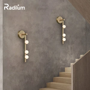 Wholesale Contemporary LED Linear Wall Sconce Vertical Light Bar Opal Globe Design for Stairwell Corridor Hotel Lobby Accent