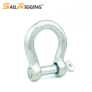 Electro Galvanized European Type Bow Shackle 10mm 12mm 16mm 20mm Anchor Shackle Grilletes Marine Shackle