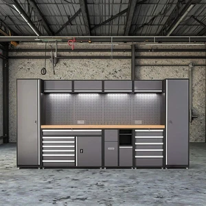 Customized OEM Modular Wheeled Heavy-Duty Cold Rolled Steel Combination Tool Cabinet Drawers Durable Garage Workshop Storage