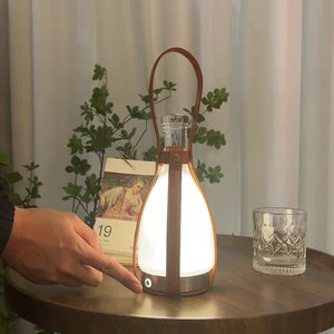 Rechargeable Desk Lamp with Small Leather Headboard Dimming, Night Light, Handheld Outdoor Camping, Milk, Mobile Touch Desk Lamp