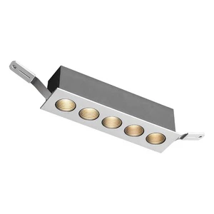 New Arrival Recessed Anti-Glare Aluminum COB Linear Downlight House Strip Grille Lamp 10W Multihead Led Grille Light Spotlight