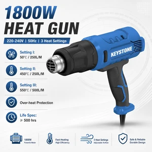 Temperature Adjustable 220-240V 50℃ 400℃ 550℃ 1800W(15A) Hot Air Gun Heat Gun
