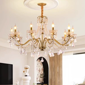 Home Modern Furniture Decor Crystal Pendant Lamp Decor Lamp Table Room Led Lighting Decorative Luxury Chandelier Light