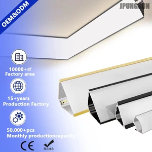 Interior Designs 3M Linear 45 Degree Corner Strip Aluminium Channel Led Profile Light for Ceilings