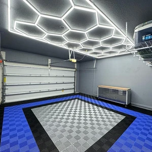 Commercial Lighting High Lumen Led Surface Mount Down Light 2.4*4.8m LED Hexagon Garage Light