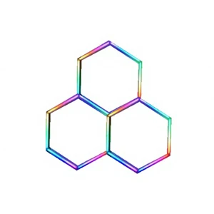 ETOP Commercial RGB LED Hexagon Light for Workshop Hotel Garage Showroom KTV & Bar-IP65 Rated AC Powered