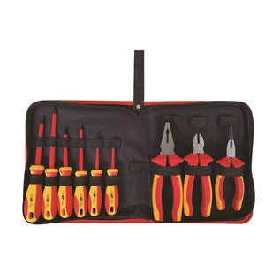 Oem S670a-9 Sfreya Vde 1000v Insulated Insulation Tools Case Double Color 9pcs Screwdriver And Pliers Set Kit