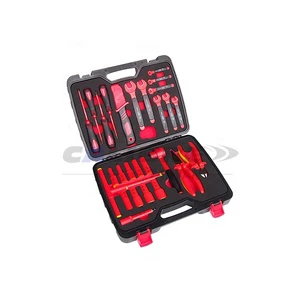 TAIWAN CALIBRE 28pc VDE Insulated Hand Operated OEM Automotive Repair Tool Set Including Sockets Wrenches Screwdrivers 1 Year