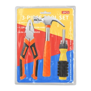 Yuenv High-end 3-piece Plastic Box Claw Hammer 6-in-1 Hardware Tool Repair Kit, a Complete Set for All Your Needs