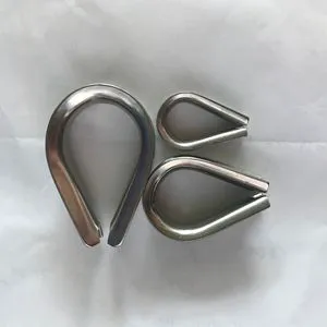 Stainless Steel Metric European Style Wire Rope Thimbles Self-color Surface for Terminal Fittings China MOQ 100 Pieces Wholesale