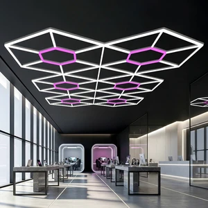 Hexagon LED Exhibition Light Booth Ceiling Display Light for Trade Show Retail Store Showroom Boutique Studio Event