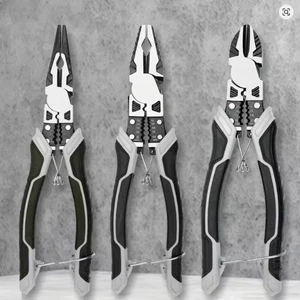 Best-Selling Industrial-Grade Multifunctional Electrician Labor-Saving Pointed Oblique Metric Measurement Serrated Pliers Set