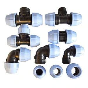 Irriplast Irrigation PP Compression Fittings ISO17885 High Quality Water Pipe For Agriculture Female Elbow Coupling Tee