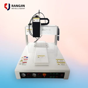 Rangjin Benchtop Universal 3 Axis Automatic High Precision High Efficiency Low Cost Glue Dispenser PCB LED Silicone 1 Year