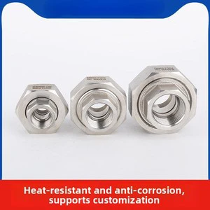High Quality 304 Stainless Steel Union Thickened Inner Outer Thread/Welding Connection Fitting High Pressure High Pipe